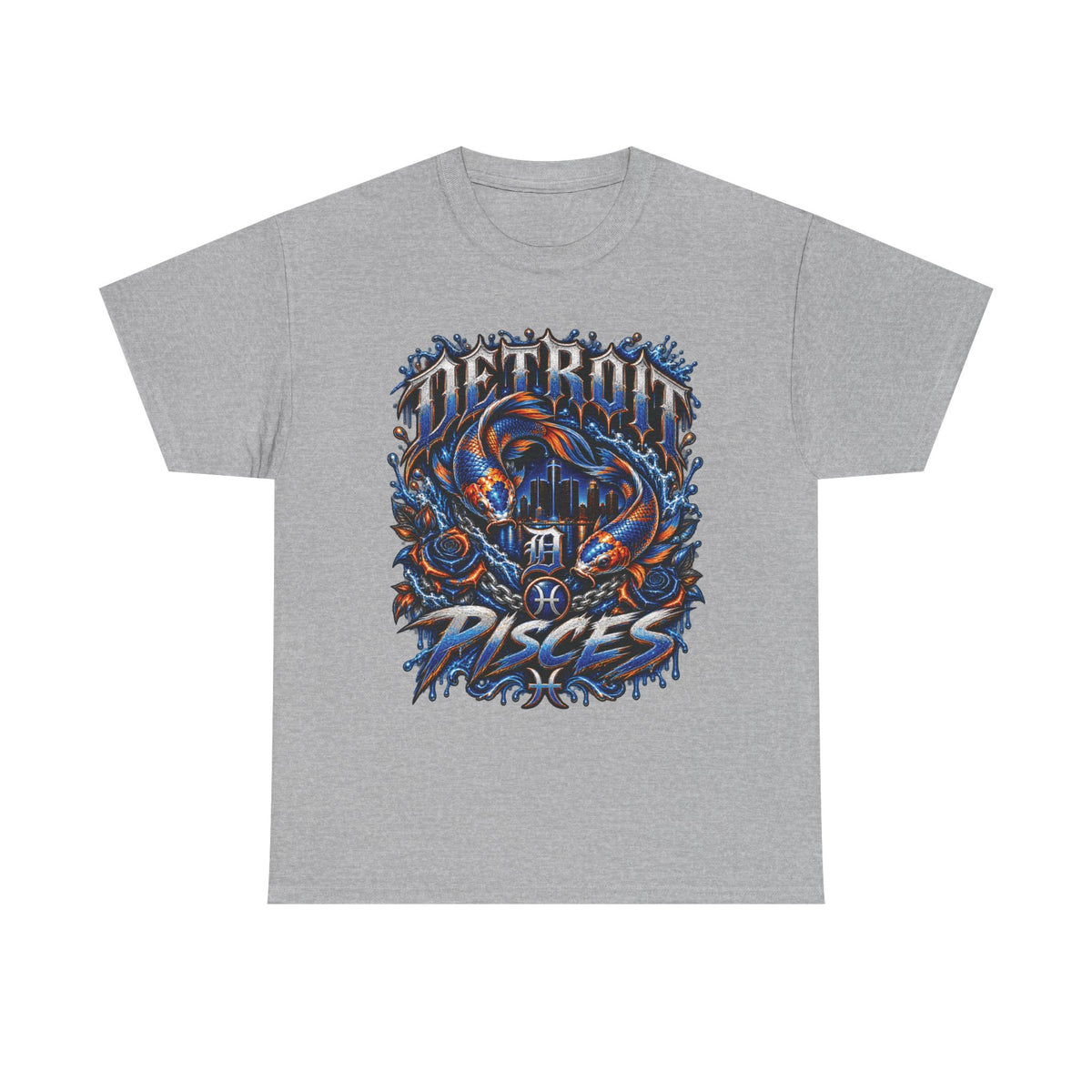 Detroit Pisces T-Shirt | Astrological Fish Detroit City Zodiac Design