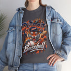 Detroit Tigers Tiger Baseball Tee | Vintage Mascot Detroit Baseball Shirt