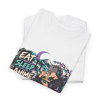 Eat Sleep Anime Gaming Repeat Video Game Graphic T-Shirt