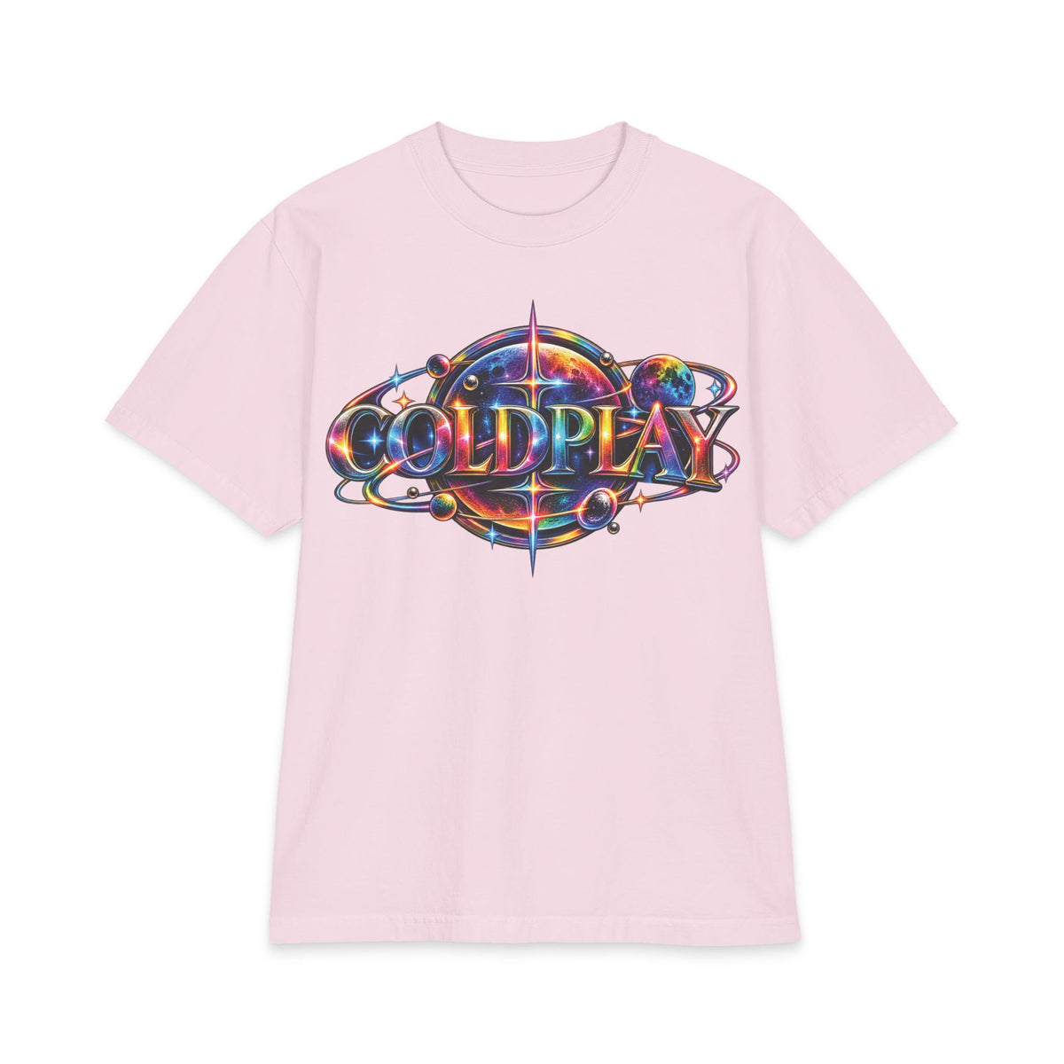 Coldplay band portrait T-Shirt | Colorful watercolor logo tee