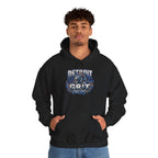 Detroit Grit graphic Hoodie | Motor City skyline, industrial vintage design