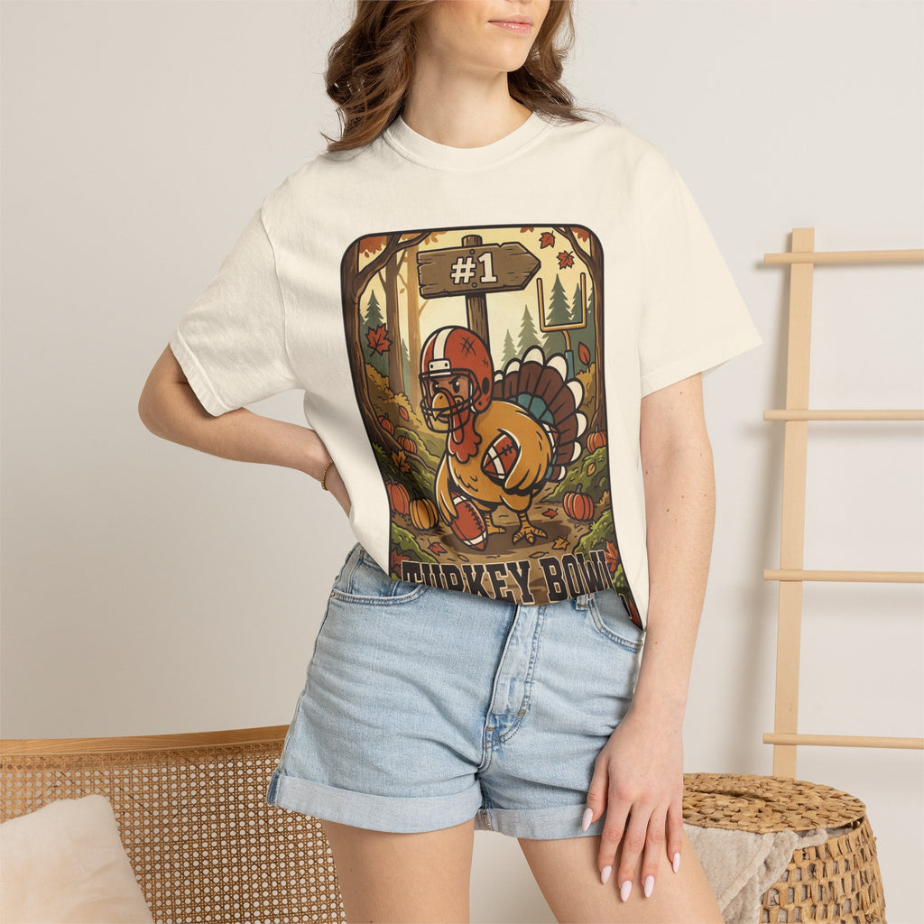 Turkey Bowl MVP T-Shirt | Thanksgiving Football Turkey Illustration