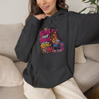 Shes Not Perfect Real AF hoodie | Retro Neon Girl Graphic Hoodie