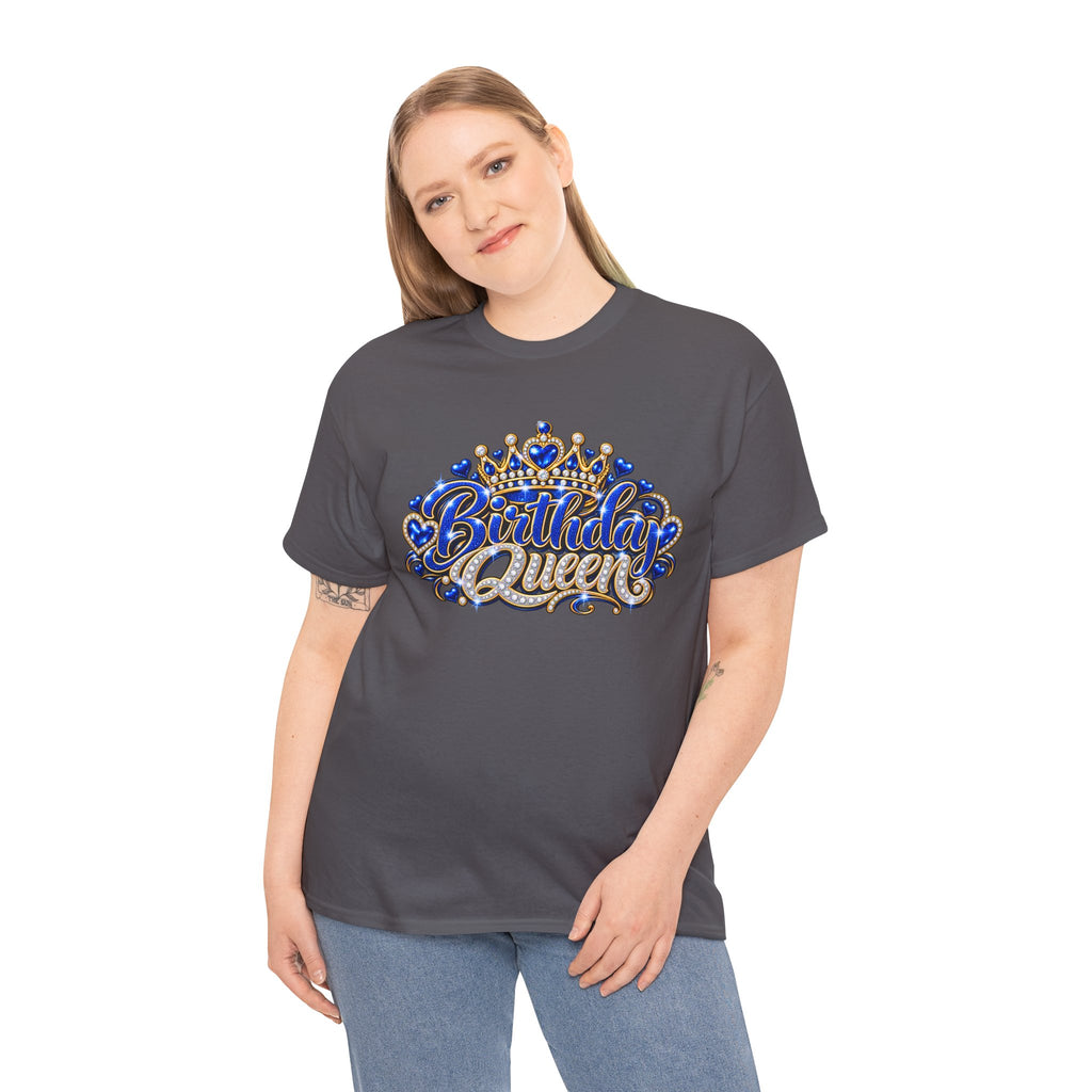 Birthday Blue Queen Crown Graphic Tee