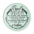 Serenity Prayer Round Cutting Board | Inspirational Kitchen Decor, Wood Serving Board