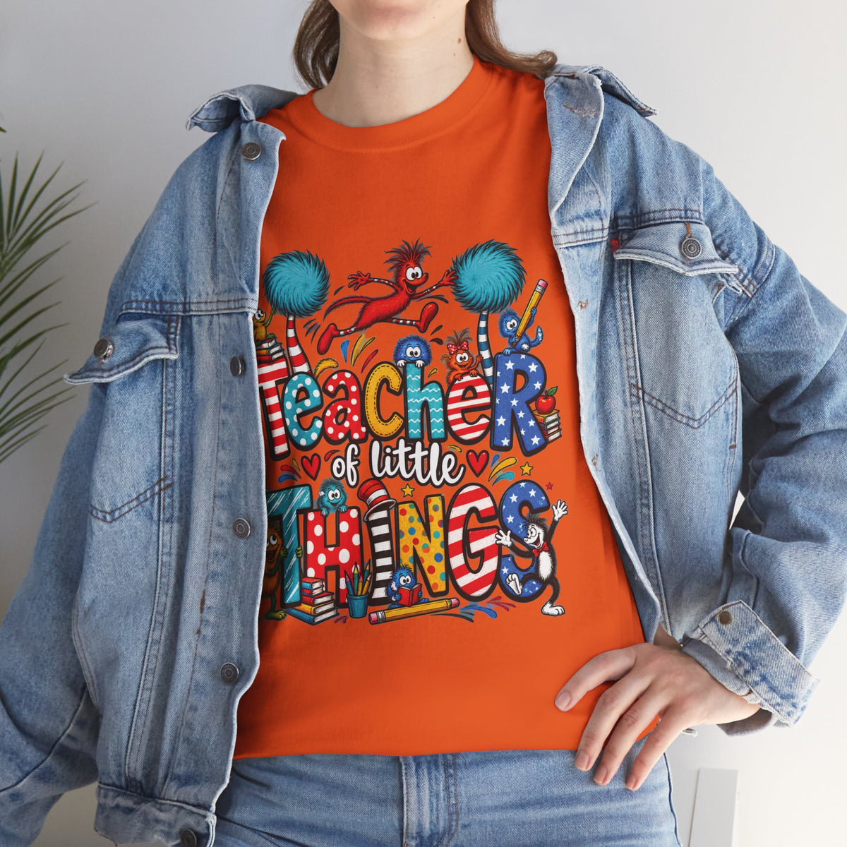 Teacher of Little Things T-Shirt | Colorful Dr. Seuss Style Kids Classroom Tee