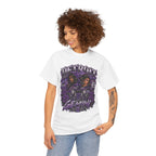 Gemini Skull Roses Graphic T-Shirt | Zodiac Twins Illustration