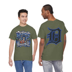 Detroit Basketball Lion Graphic Tee | Motor City D Old English Logo