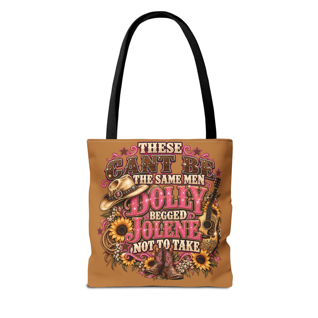 Dolly Parton portrait tote bag | 'I Will Always Love You' music lyric design