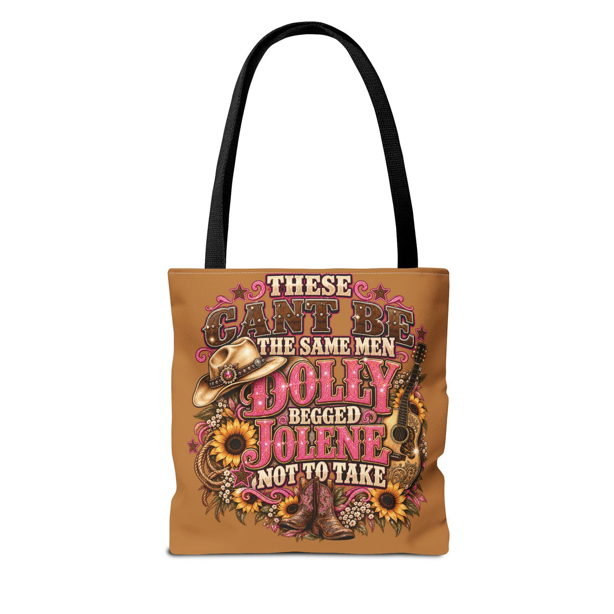 Dolly Parton portrait tote bag | 'I Will Always Love You' music lyric design