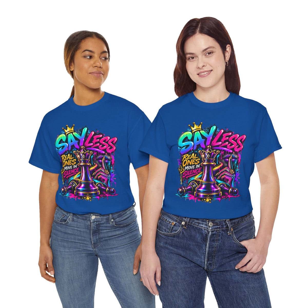 Say Less Chess King Tee | Graffiti Chess Piece Streetwear