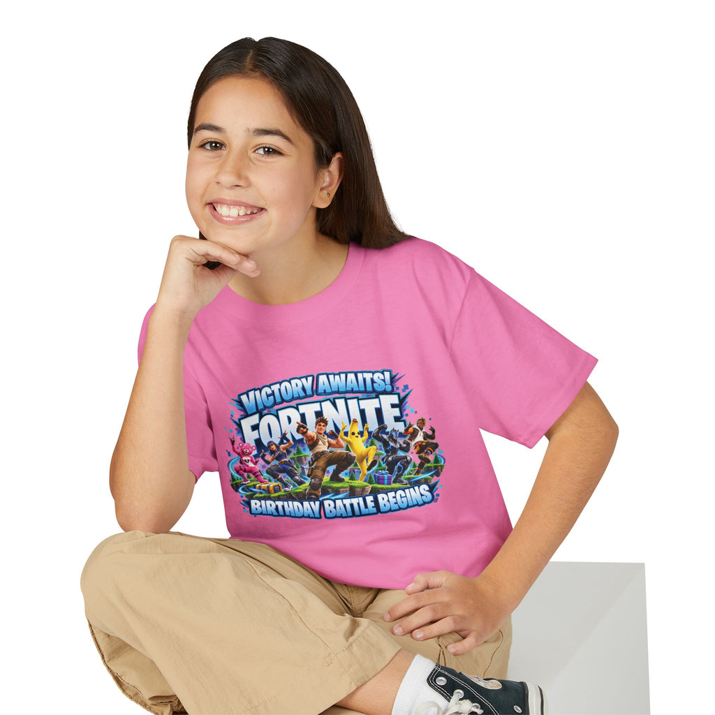 Victory Royale Fortnite Birthday Battle Begins Youth T-Shirt