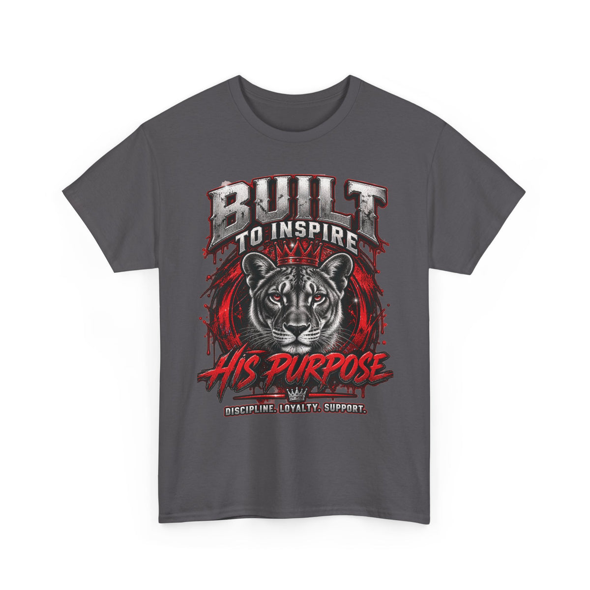 Built to Inspire His Purpose Couples Tiger Graphic T-Shirt