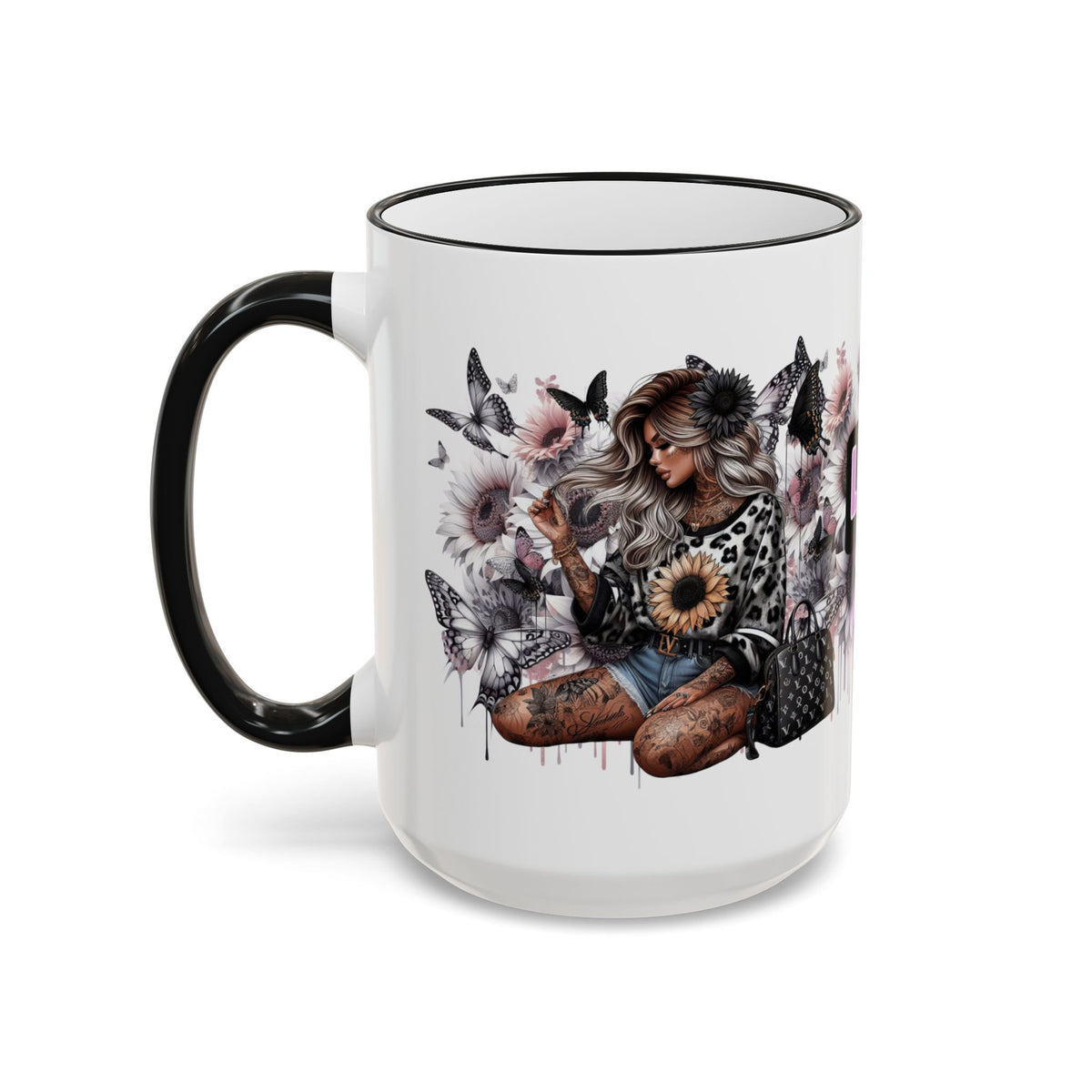 Limitless Beauty Mug | Accent Rim & Handle Ceramic Coffee Cup
