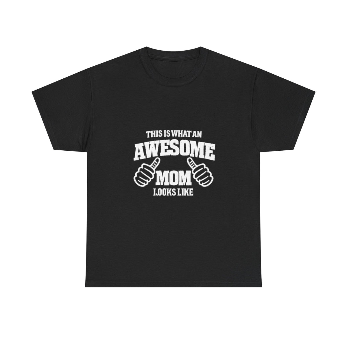 Awesome Mom with Pointing Thumbs T-Shirt | Mother's Day Tee