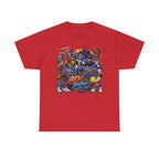 Retro 80s Baby Graphic Tee | Neon Cityscape, Vintage Arcade Characters