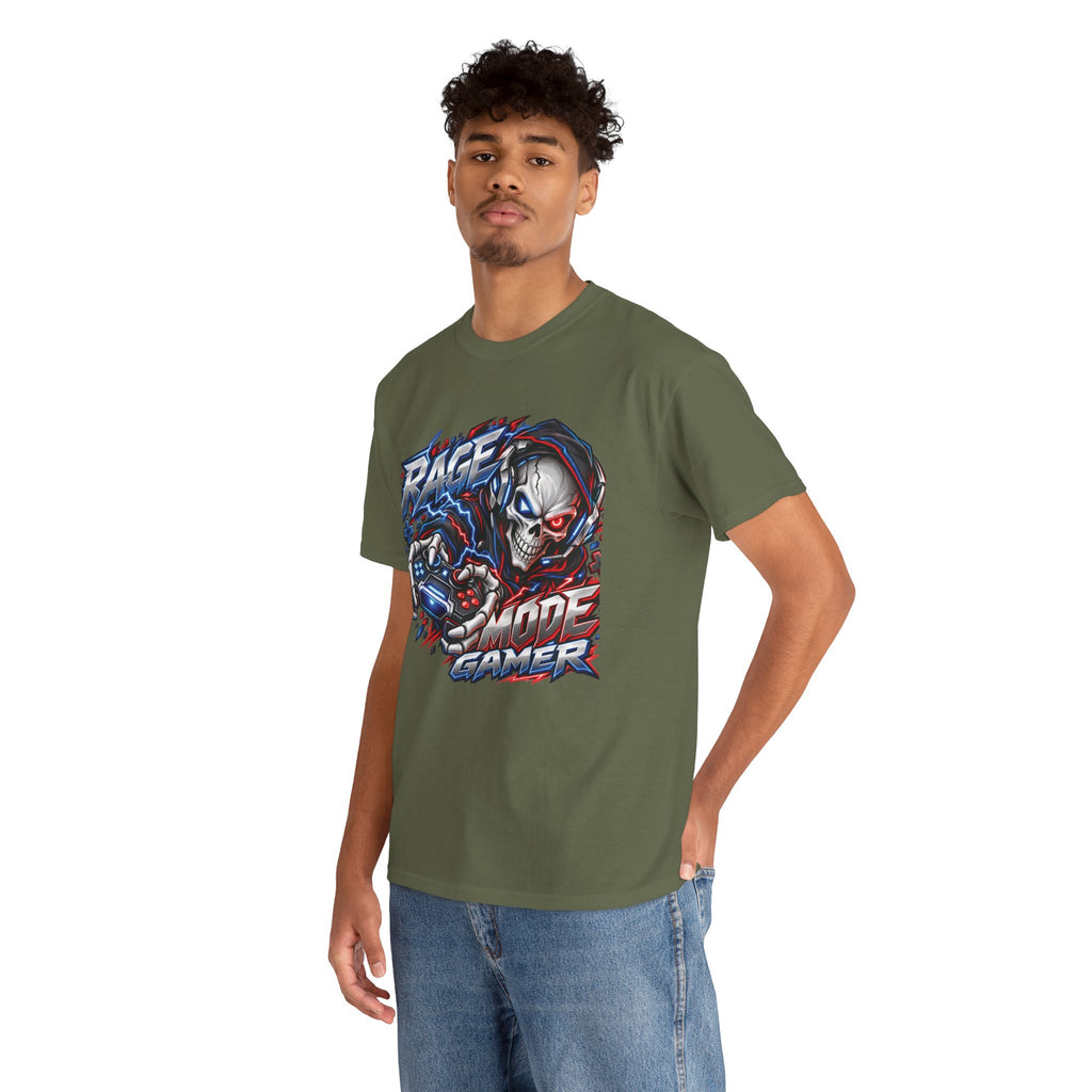 Rage Mode Gamer Skull Graphic T-Shirt