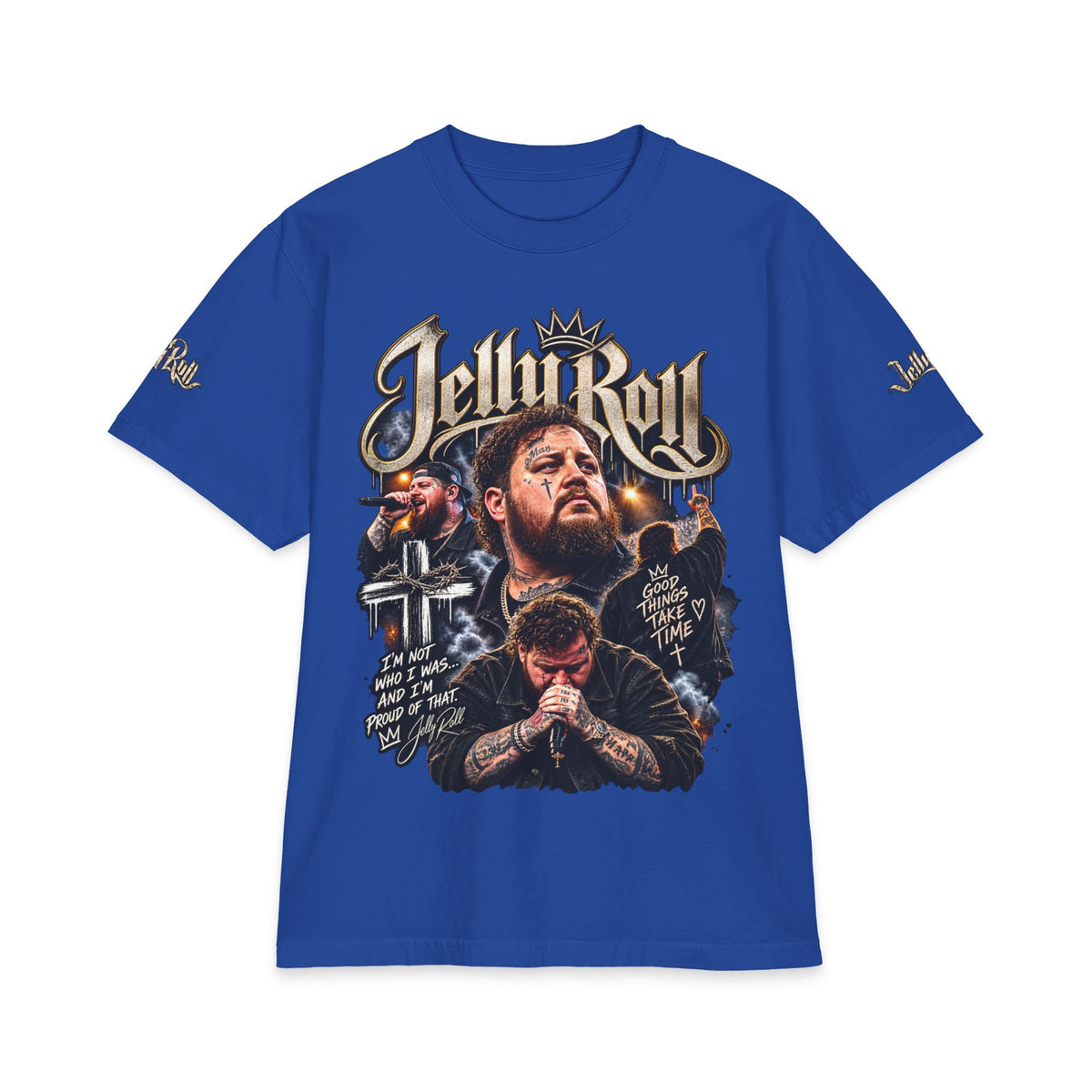 Jelly Roll portrait graphic T-Shirt | rapper collage tee