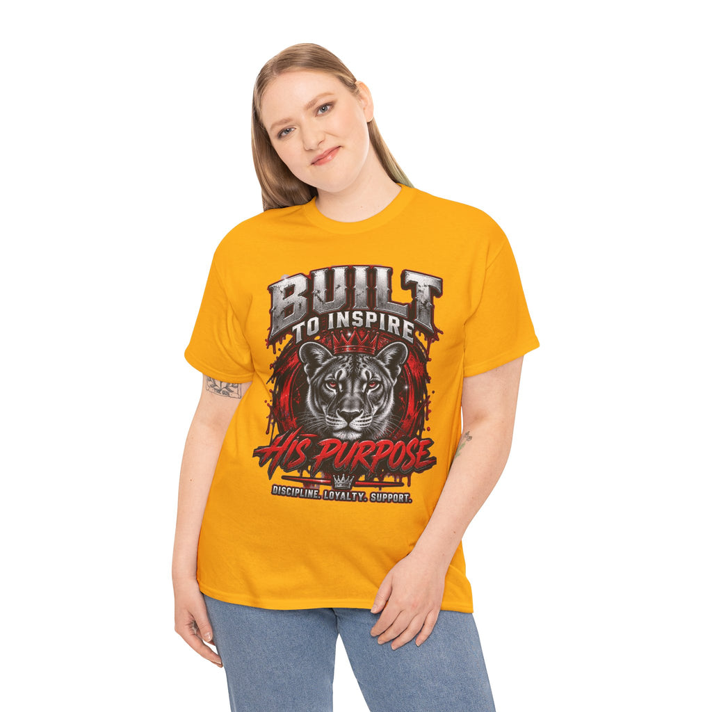 Built to Inspire His Purpose Couples Tiger Graphic T-Shirt
