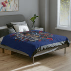 Detroit Rock City 313 graphic Velveteen Blanket | Guitar Skyline Music design