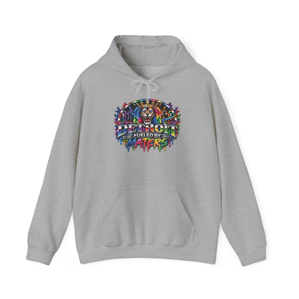 Detroit Graffiti Lion Hoodie | Colorful Street Art Pullover