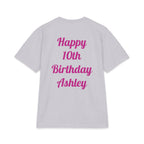 Kpop Hunter Demon Birthday Girl T-Shirt | Colorful Cartoon Letters, Balloons & Characters