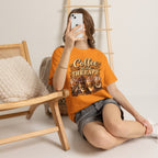 Coffee Is My Therapy T-Shirt | Coffee Cups Illustration, Cozy Beverage Tee