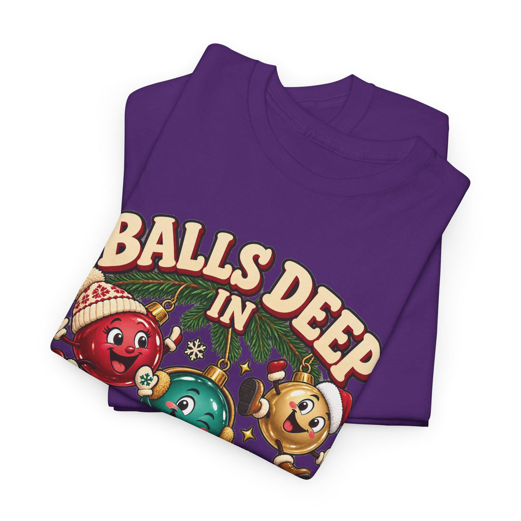 Balls Deep in Christmas Spirit Graphic Tee