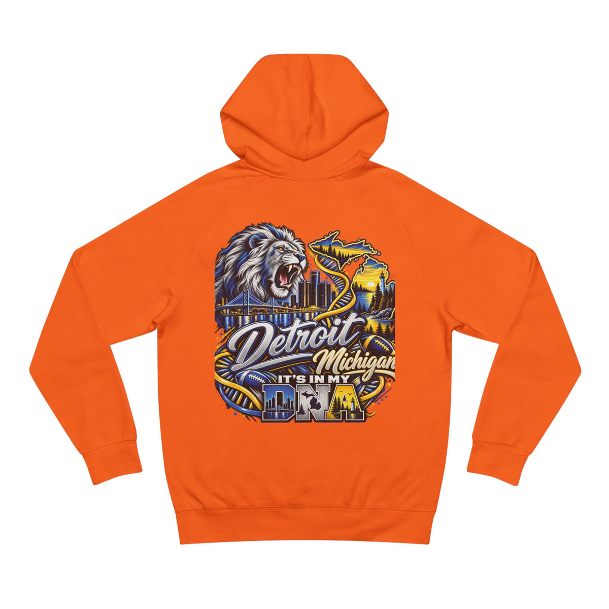 Detroit Michigan Motor City Football Spirit Hoodie