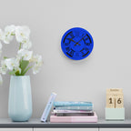 Roman Numeral Blue Clock Acrylic Wall Clock | Modern Decorative Timepiece