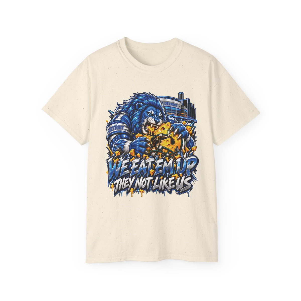 We eatem up They Not Like Us Detroit and Green Bay Rivialy T-Shirt | Lion Football Tee