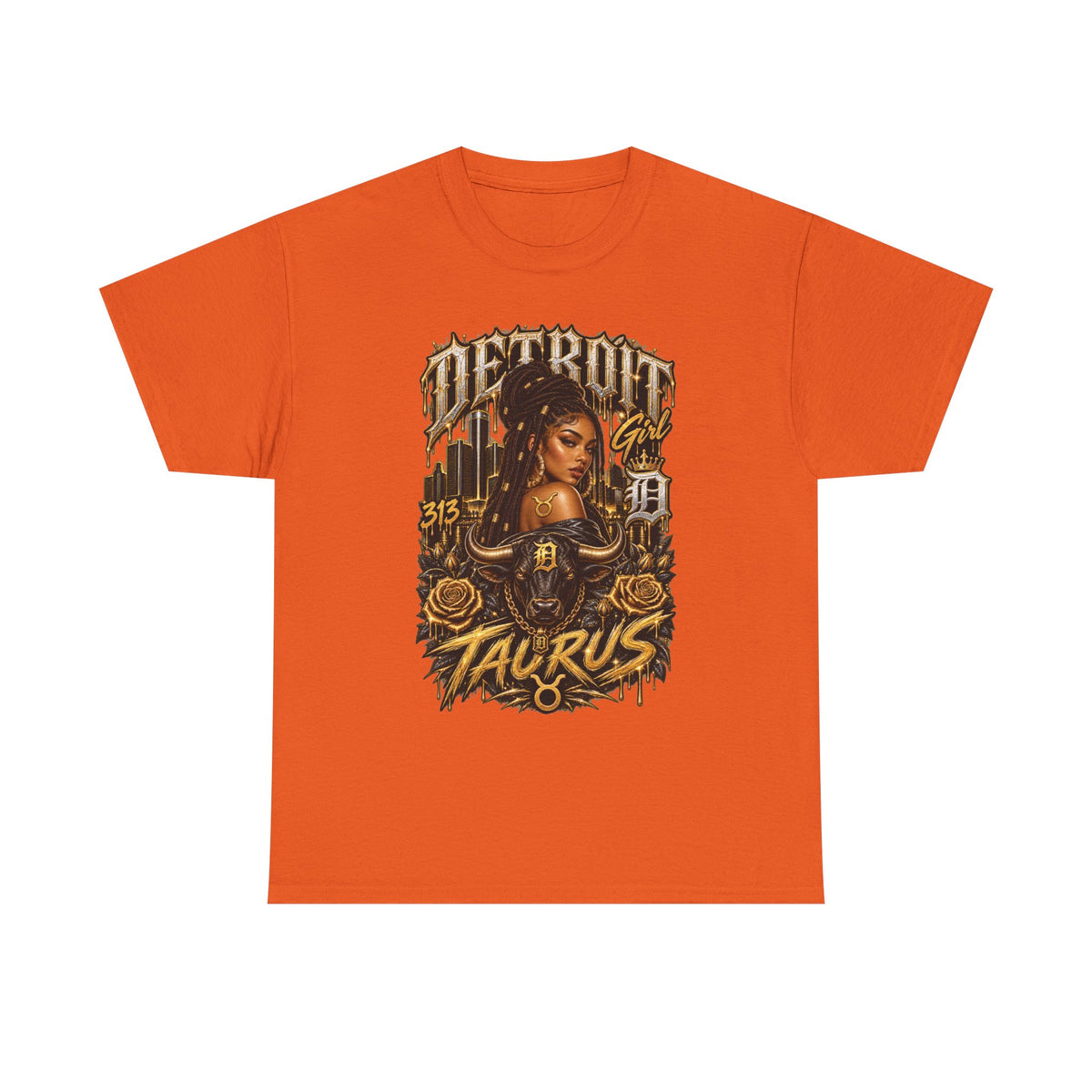 Detroit Taurus Graphic Tee | Zodiac City 313 Illustration