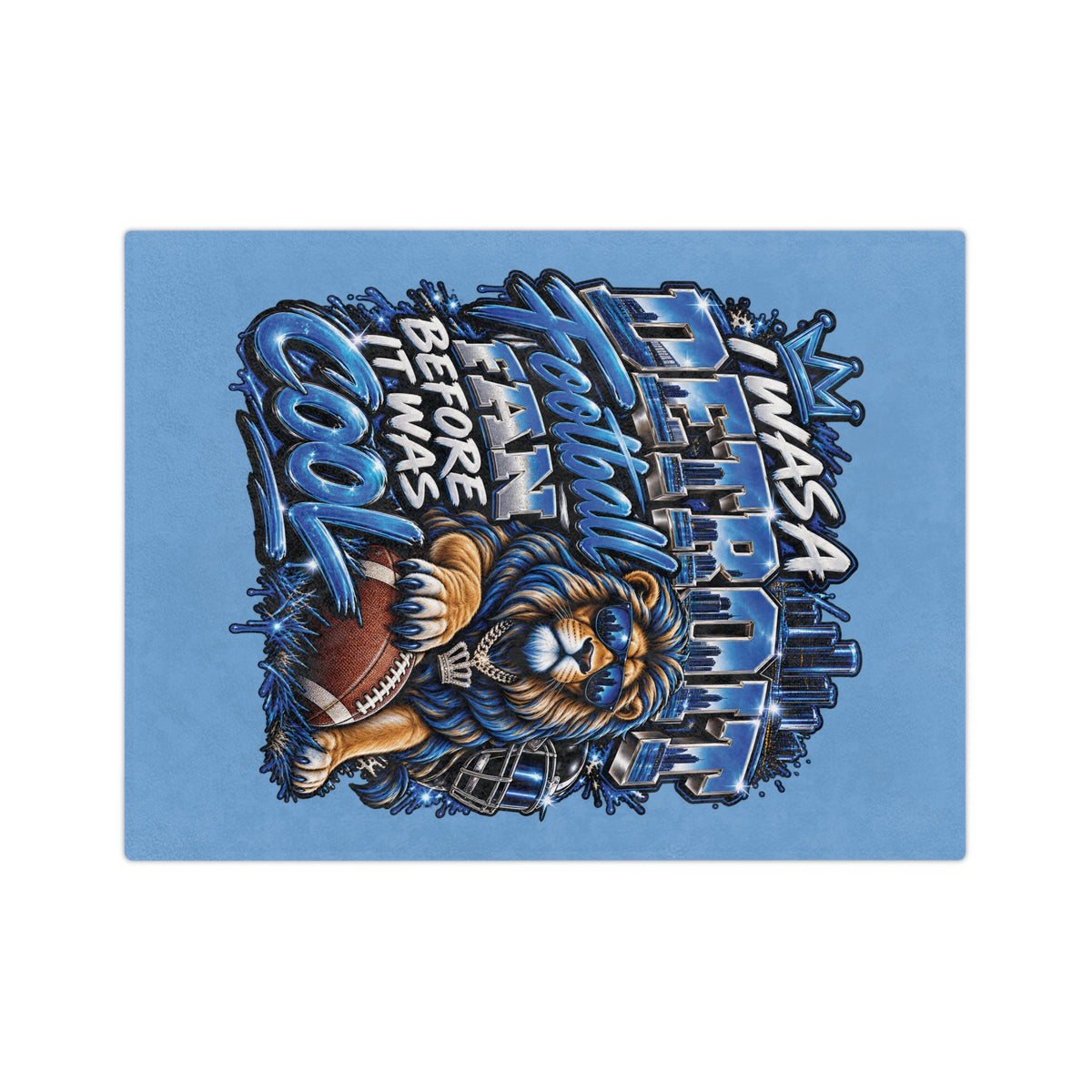Detroit Football Lion Blanket | I Was a Detroit Football Fan Before It Was Cool velveteen
