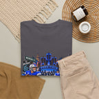 Detroit Football Graphic Tee | City Skyline, Players, Lions-Inspired Design