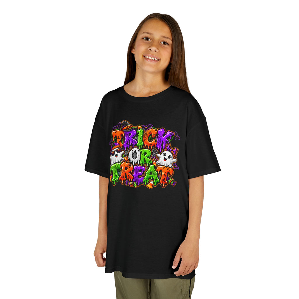 Boy and Girl Trick or Treat Halloween Graphic Tee | Kids