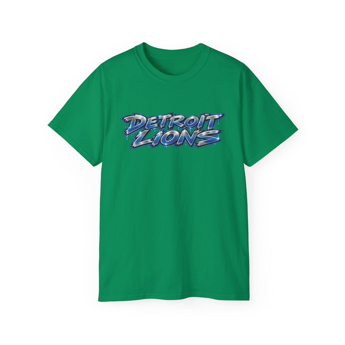 Detroit and Green Bay Rivalry Graphic Tee | Lion Ripping Green Bay Logo Back
