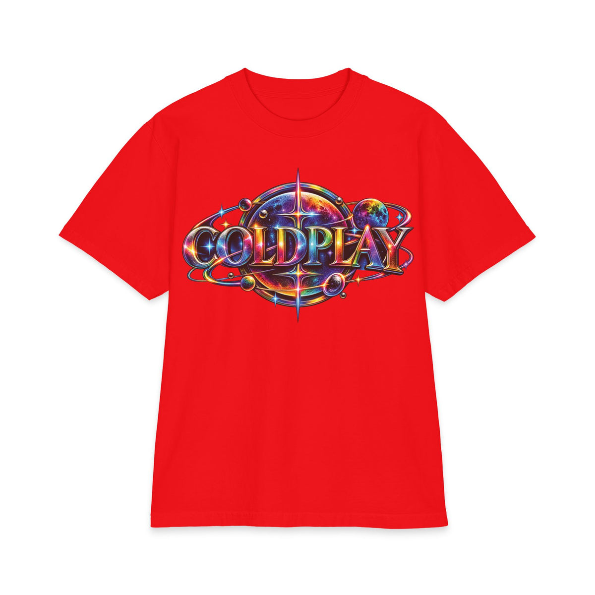 Coldplay band portrait T-Shirt | Colorful watercolor logo tee