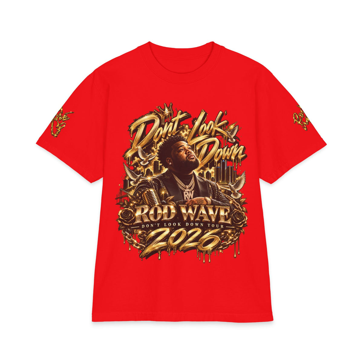 Don't Look Down Rod Wave 2026 T-Shirt | Rap Artist Graphic Tee, Tour Style