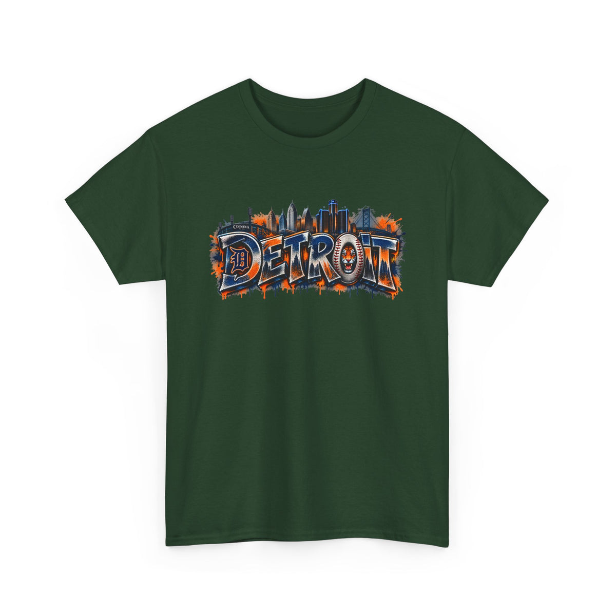 Detroit skyline graffiti T-Shirt | city skyline tee, urban street art