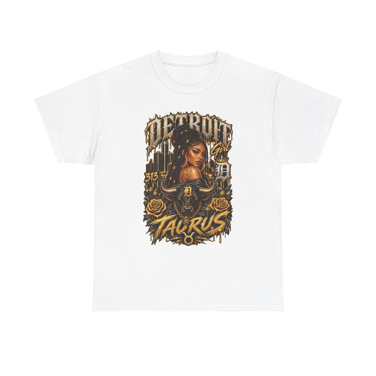 Detroit Taurus Graphic Tee | Zodiac City 313 Illustration