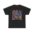 Retro 80s Baby Graphic Tee | Neon Cityscape, Vintage Arcade Characters
