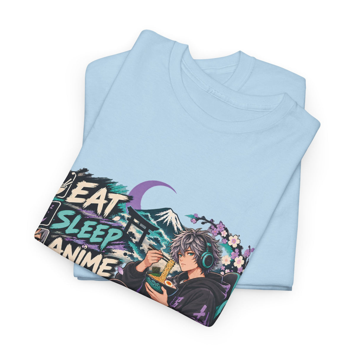Eat Sleep Anime Gaming Repeat Video Game Graphic T-Shirt