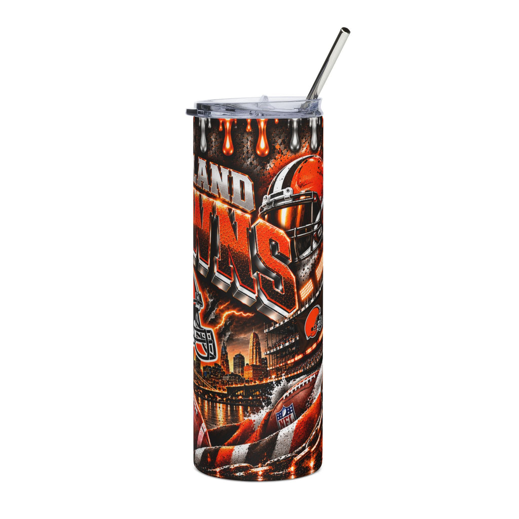 Cleveland Browns Helmet and Logo Tumbler | Stainless Steel Tumbler