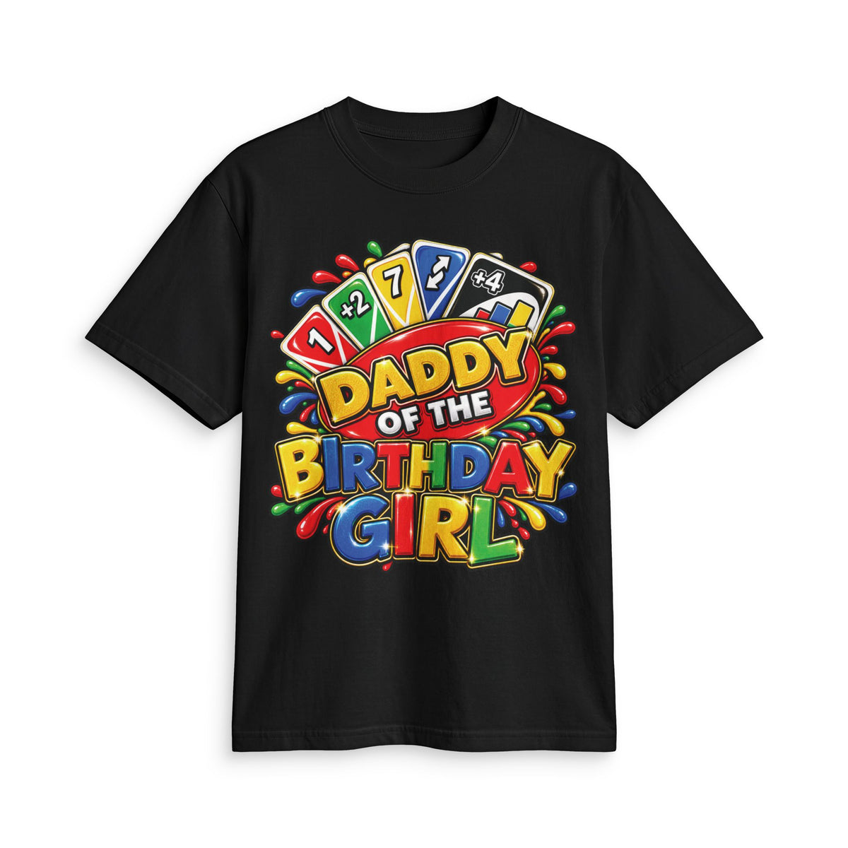 Daddy of the Birthday Girl T-Shirt | Colorful Birthday Dad Tee