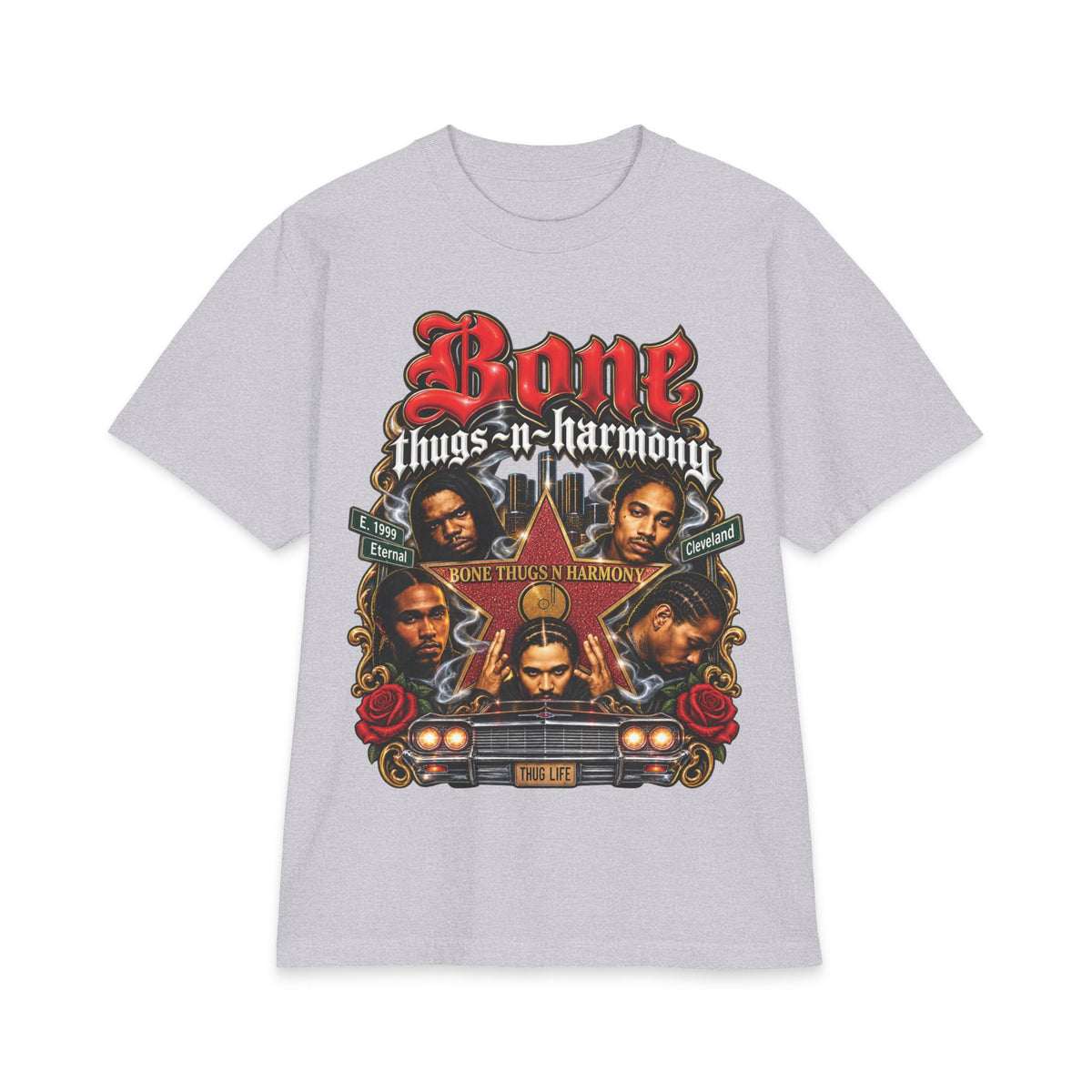 Bone Thugs-n-Harmony Graphic Tee | Rap Group Portraits, Classic Logo