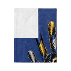 Maroon 5 Band Faces Illustration Velveteen Microfiber Blanket | Music Fan Throw