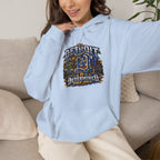 Detroit skyline determined slogan Hoodie | Motor City vintage style
