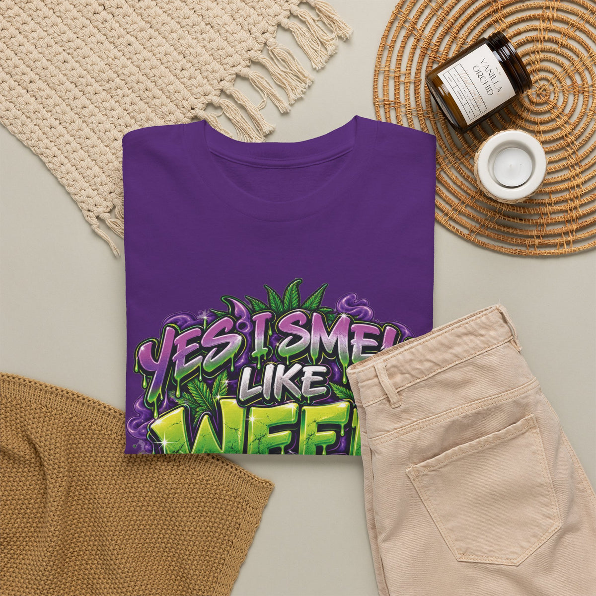 You Smell Like Weed T-Shirt | Cannabis Graphic Tee, Funny Stoner Slogan