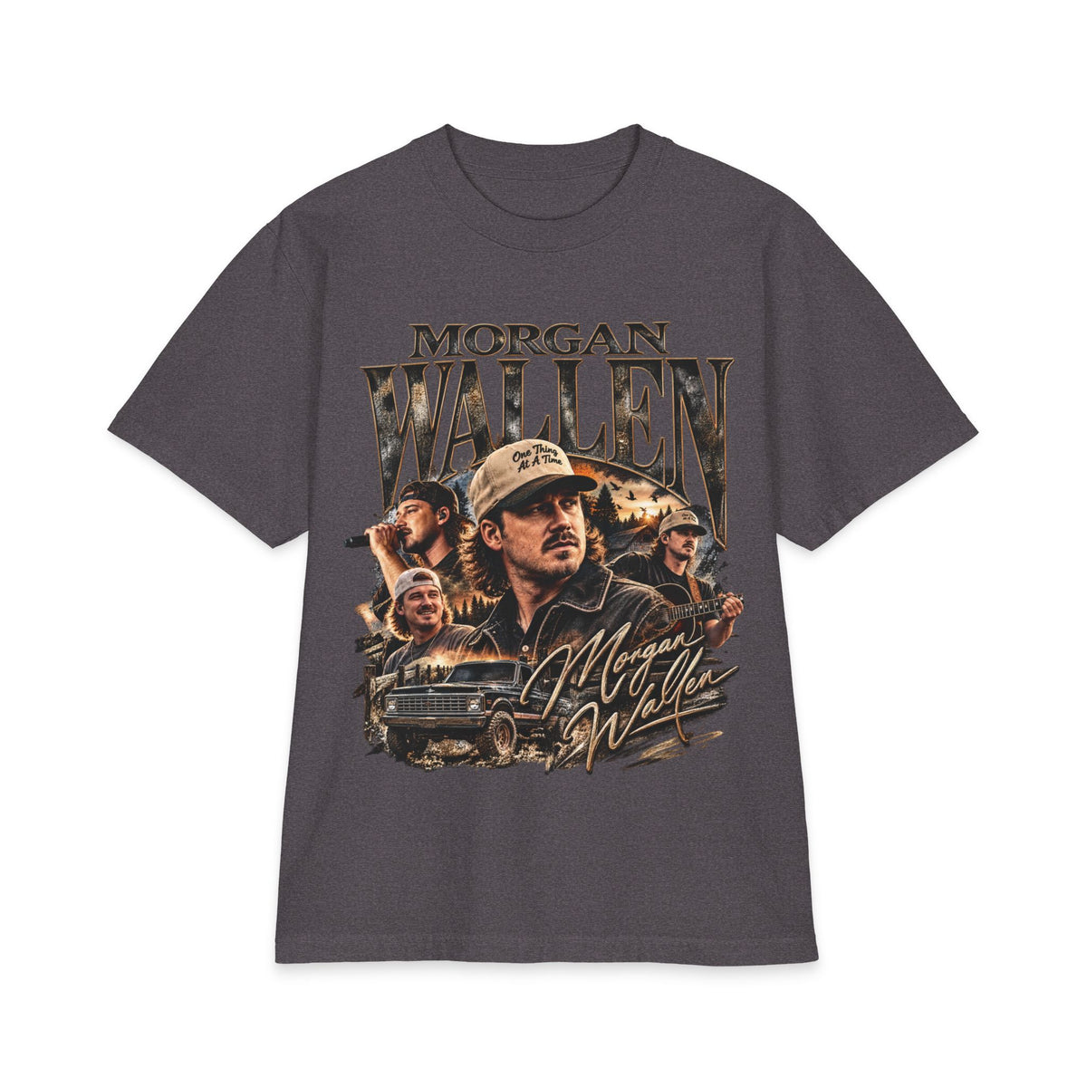M Wallen Portrait Tee | Country Music Shirt, Lyrics Back Print