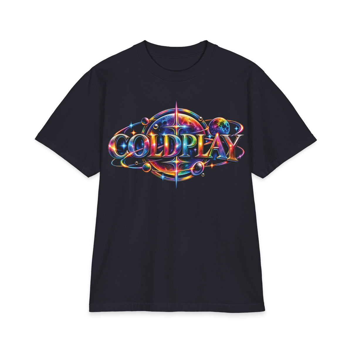Coldplay band portrait T-Shirt | Colorful watercolor logo tee